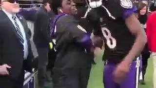 Lamar Jackson mic'd up with Kodak black before the titans game