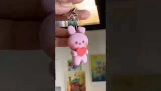 Make BTS character keychain using handmade clay 🫶🏻 #jungkook #handmade #bts #clay #clayart #sanrio