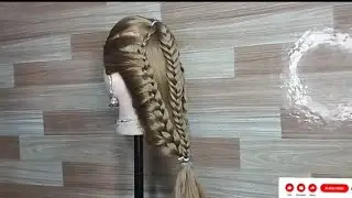 Ladder style braids 💙💜|Bridal Hairstyle|Event HairHack|Hairstyle Tutorial|‎⁨‎⁨@NazGlamz25