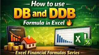 DB and DDB Formula in Excel 🔥 Excel Financial Formulas Series Training Tutorial (Hindi)