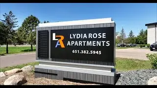 Lydia Rose Apartments &ndash; Aerial Fly By of Monument Sign