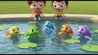 Five Little Baby Turtles Paddle Paddle Paddle | Underwater Counting & Animal Song