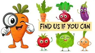 Giggle Garden Mystery – Find the 5 Odd Veggie & Fruit Friends!” 🍎🥬🫑🍅🥒 #puzzle #oddoneout #vegetables
