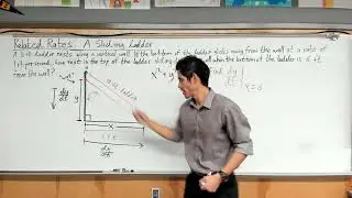Related Rates Sliding Ladder Problem | AP Calculus AB