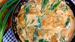 SUPER CREAMY CHICKEN MUSHROOM AND SPINACH | Easy Recipe | Healthy Choice