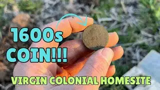 Раскопки серебряных и медных монет 1600-х годов на месте раскопок Virgin Colonial!
