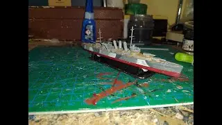 Eaglewall - 1/1200 - Royal Navy - County Class Cruiser - HMS Norfolk - Model Building Video