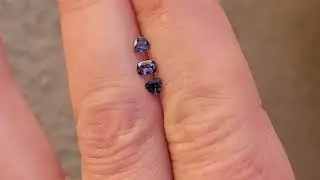 benitoite suite, 3mm - 3.5mm