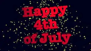 Happy 4th of July with Animated 3D Text