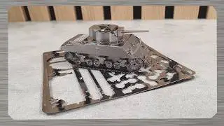 Metal Earth Sherman Tank Build | STOP MOTION SPEED BUILD