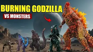 Burning Godzilla vs Every Giant Monster | Monsters Size Comparison 2025