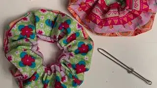 DIY Haar Scrunchie zelf maken met de naaimachine, Haar elastiek tutorial, haar wokkels maken