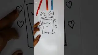 🎨📱Cute Smartphone Coloring | Easy & Fun Drawing for Kids!💖✨#shorts#art #coloringart#viral#cutephone