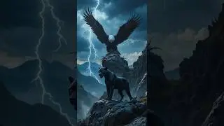 Black panther and bird hybrids version #shorts #hybridanimals #trending #trendingshorts #viralvideo