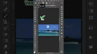 🌙✨ Inverted Moon Brush Art! 🖌️🔥 #shorts #photoshop
