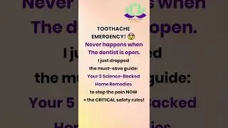 TOOTHACHE EMERGENCY!  🌿 Your 5 Science-Backed Home Remedies to stop the pain NOW.