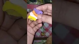 clay satisfying or relaxing video, clay craft, polymer clay, ASMR, clay mixing #shorts #short #diy