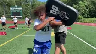Bishop Hendricken Football Camp 2025 | Over 100 Young Athletes Trained!