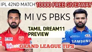 MI VS PBKS IPL 42ND Tamil Dream11 Prediction | Kkr vs Dc dream11 team | Mega League C Vc Prediction