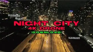 Drone - City at Night with Lambo/RR/Bike | (Toronto) [4K/60fps] - download