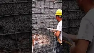 Concrete wall retrofitting process