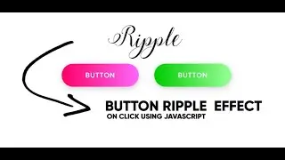 Button Ripple Effect On Click Using #HTML and #CSS || Tech Loop