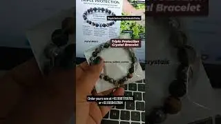 Triple Protection Crystal Bracelet containing Tiger Eye, Black Obsidian and Hematite
