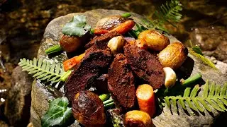 Primitive Cooking ASMR - Cooking Two Big Beef Steaks | Beef meat recipe