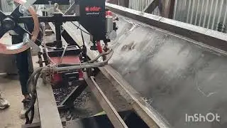 SAW welding on girder 12m FOB Railway Bridge #railwaybridge #welding ,#bridge