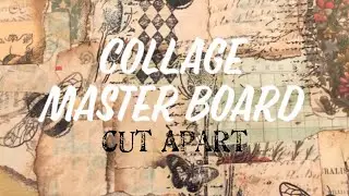 Мастер-доска для коллажа разрезана на части #эфемера #junkjournal #коллаж