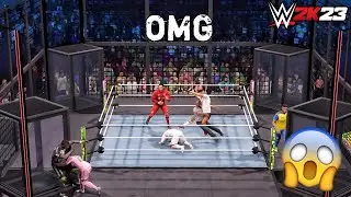 WWE 2K23 - Messi vs Ronaldo vs Ramos vs Lewandowski vs Pogba vs Virgil - Elimination Chamber | 4K