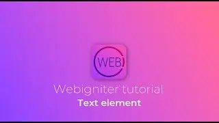 Text element Webigniter CMS