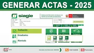 Generar Actas SIAGIE 2025