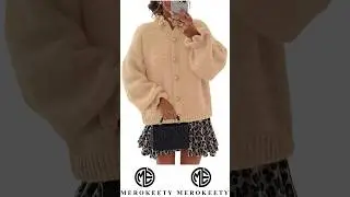 MEROKEETY Women Fall 2025 Chunky Cardigan Sweaters