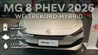 2026 MG 8 PHEV: Plug-in-Hybrid mit 1.650 km Reichweite im Check