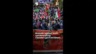 Canada's gov't condemns protests against NATO&rsquo;s &lsquo;complicity&rsquo; with Israel | AJ#shorts