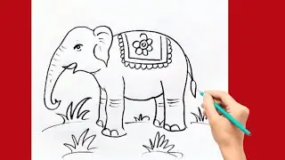 Elephant drawing for beginners | How to draw elephant step by step | pencil drawing easy #elephant
