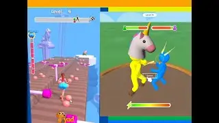 Satisfying Mobile Games...Max level in Bounce Big and Giant Rush Walkthrough
