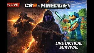 CS2 ➜ Minecraft 🔴 LIVE | Ranked Grind then Chill Survival (Portrait)