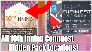 All 10th Inning Conquest Diamond Hidden Pack Locations! Great Packs! MLB The Show 19 Diamond Dynasty
