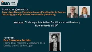 Webinar de la serie IIBA® Spain Insights: Webinars para analistas de negocio. Por Eva Cerrolaza.