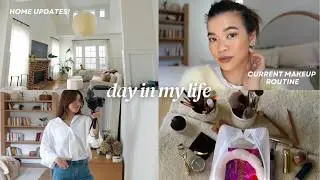 My current makeup routine using my favorite products, House updates, Denim try on, Hosting prep!