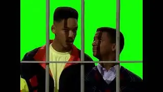 Will & Carlton Locked Up in Jail Meme | Fresh Prince of Bel-Air Green Screen