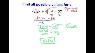 Ch1V7B - I can solve absolute value equations (more complex)