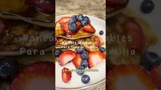 Pancakes saludables sin az&uacute;car 🥞 #recetascaseras #panqueques  #desayunosfaciles #recetassaludables