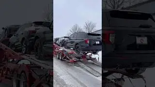 Snow Day Delivery: Blacked Out 2024 Ford Explorer ST heading from Chicago to Texas #Ford #Explorer