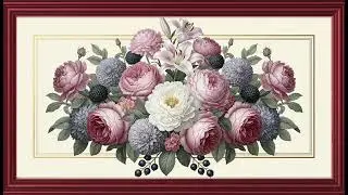 Frame TV Art 4K &ndash; Soft Vintage Floral Bouquet | Elegant Botanical Print