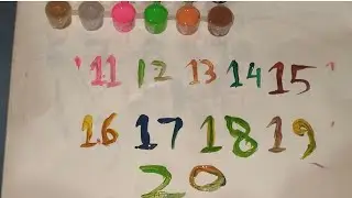 बच्चों के लिए 11से 20 तक नंबर सीखें | Brush Coloring Fun Learning Video | Kids Rhymes song