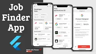 Flutter App UI - Job Finder - Speed Code