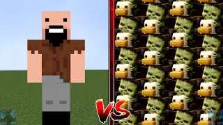 MINECRAFT CHICKEN JOCKEY vs NOTCH - Minecraft Mob Battle